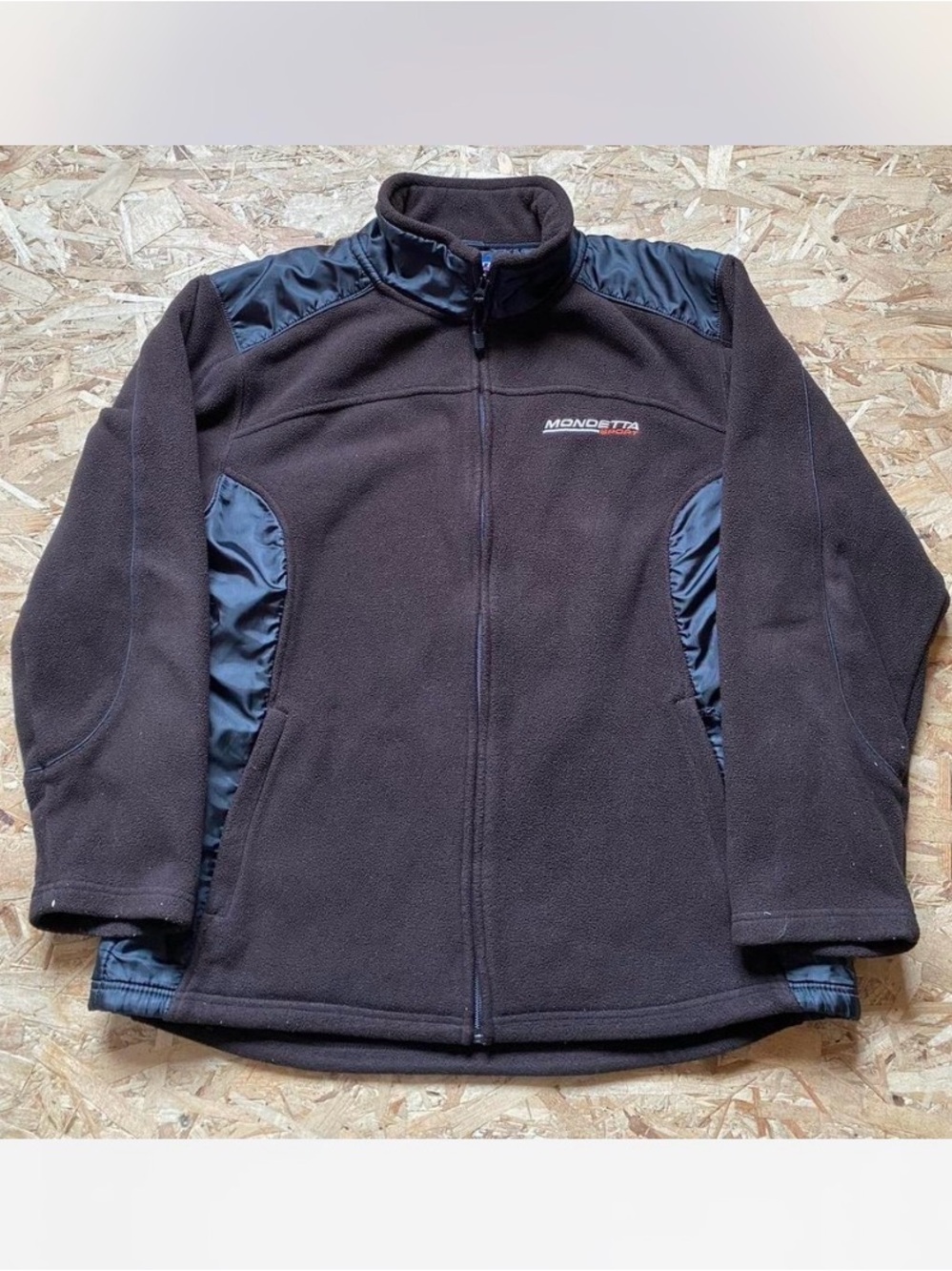 Mondetta Brown Fleece Jacket with Black Panels